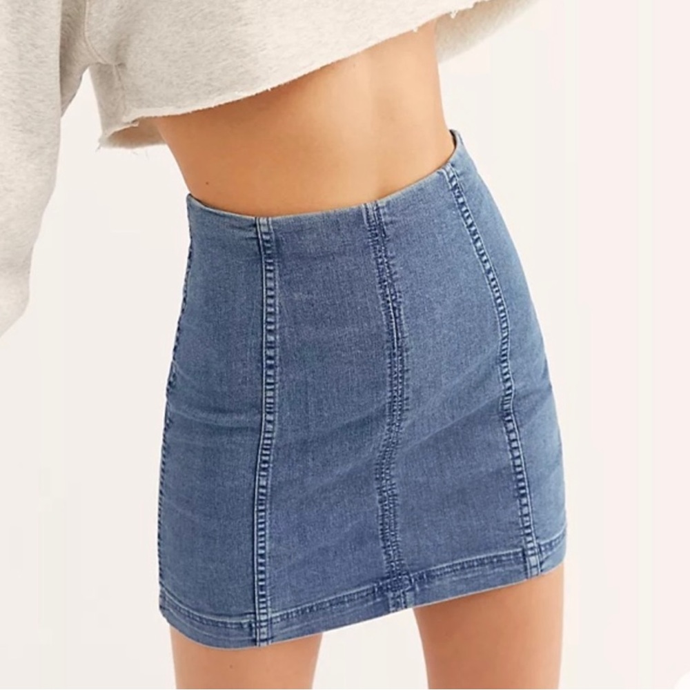 FREE PEOPLE Denim Skirt